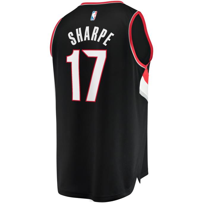 NBA 0F6D2676 portland trail blazers shaedon sharpe black draft selección de primera ronda fast break replica player jersey