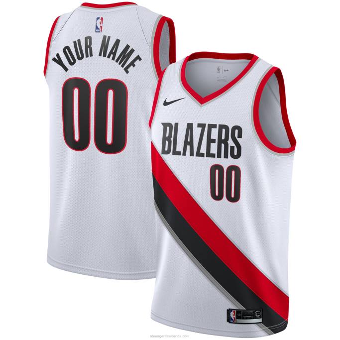 NBA 0F6D3751 portland trail blazers nike blanco swingman camiseta personalizada