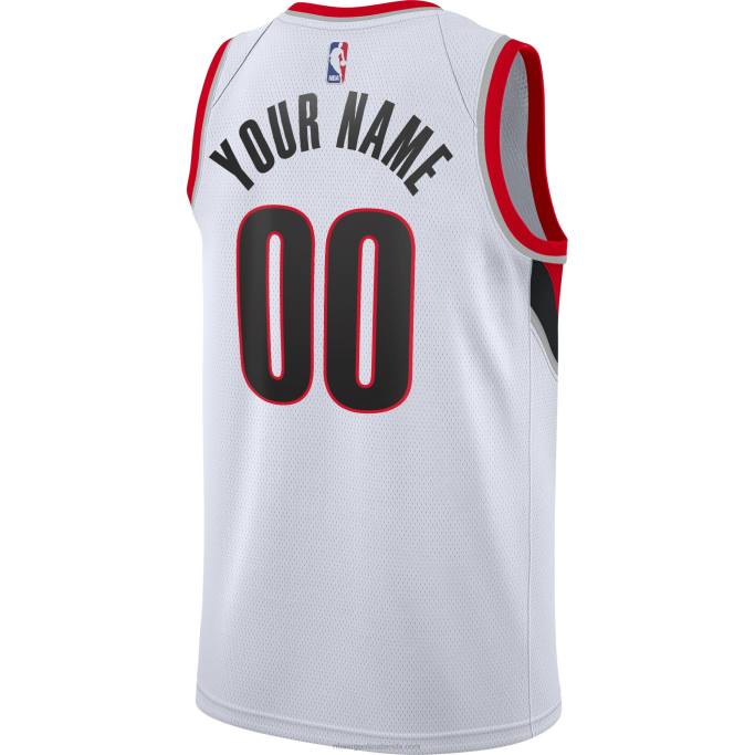 NBA 0F6D3751 portland trail blazers nike blanco swingman camiseta personalizada