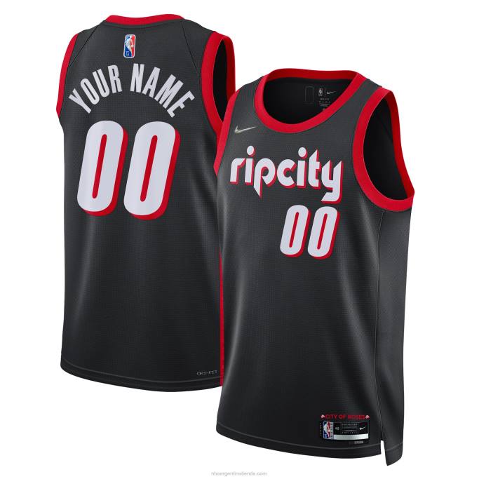 NBA 0F6D391 portland trail blazers nike swingman negro personalizado jersey