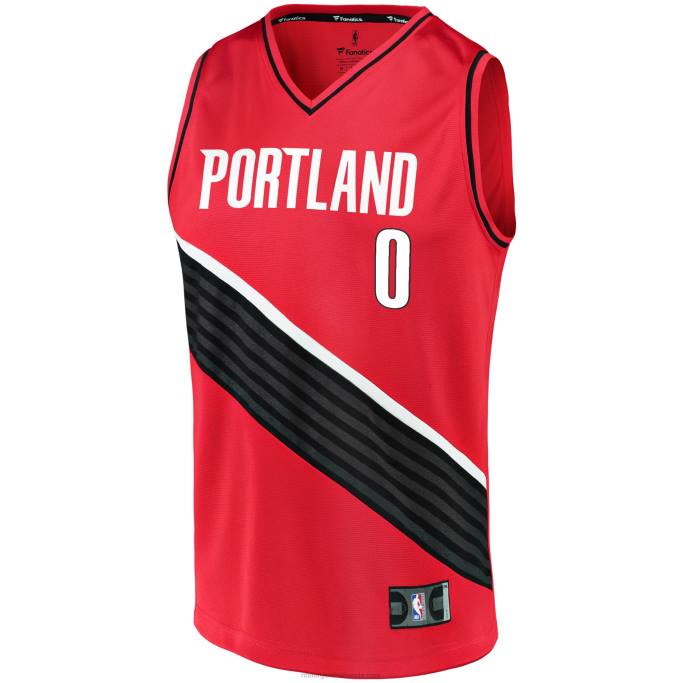 NBA 0F6D4099 réplica de jersey rojo fast break de los portland trail blazers de damian lillard
