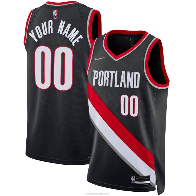 NBA 0F6D4535 portland trail blazers nike negro diamante swingman personalizado jersey