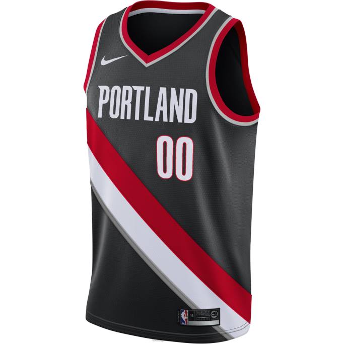 NBA 0F6D5523 portland trail blazers nike swingman negro personalizado jersey