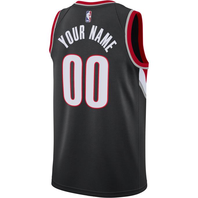 NBA 0F6D5523 portland trail blazers nike swingman negro personalizado jersey