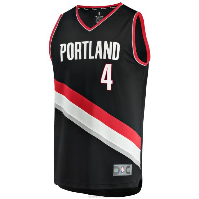 NBA 0F6D6151 réplica de jersey de portland trail blazers greg brown iii negro fast break