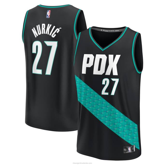 NBA 0F6D7120 jersey portland trail blazers jusuf nurkic negro fastbreak