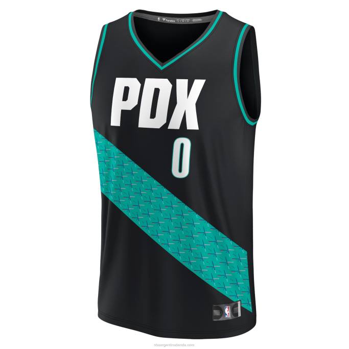 NBA 0F6D74 camiseta portland trail blazers damian lillard negro fastbreak