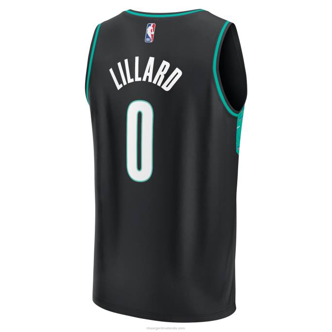 NBA 0F6D74 camiseta portland trail blazers damian lillard negro fastbreak