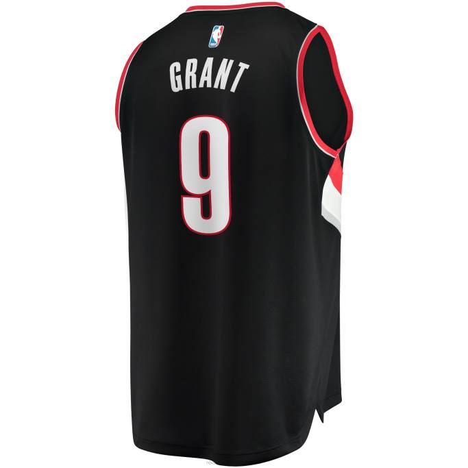 NBA 0F6D8224 jersey réplica de jersey de portland trail blazers jerami grant negro fast break