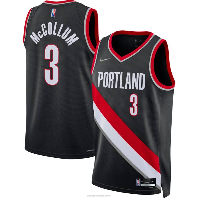 NBA 0F6D8699 portland trail blazers c.j. camiseta nike mccollum negro diamante swingman