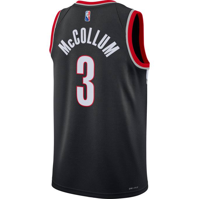 NBA 0F6D8699 portland trail blazers c.j. camiseta nike mccollum negro diamante swingman
