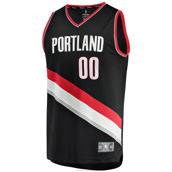 NBA 0F6D8733 camiseta réplica de portland trail blazers gary payton ii negro fast break