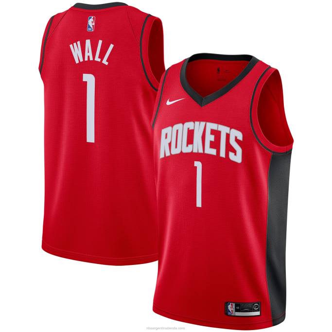 NBA 0F6D12503 houston cohetes john wall nike rojo swingman jersey