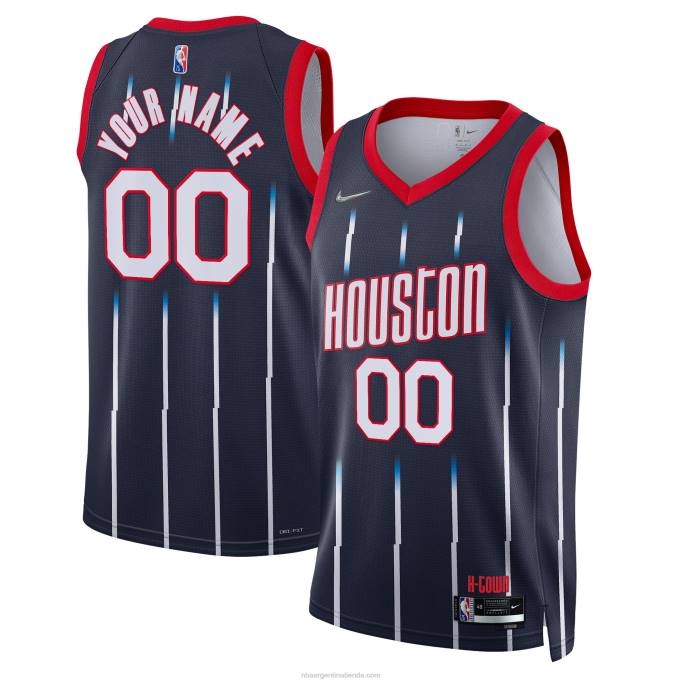 NBA 0F6D3446 Houston Rockets Nike azul marino Swingman camiseta personalizada