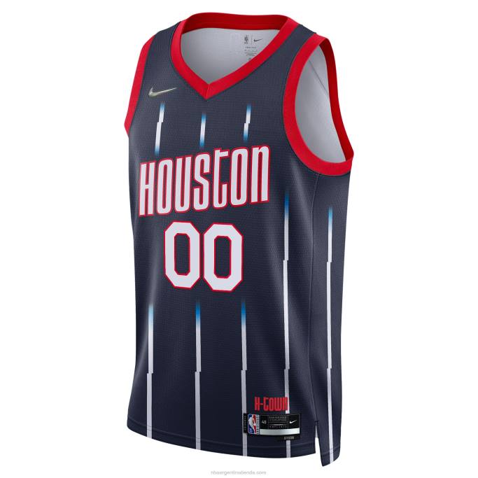 NBA 0F6D3446 Houston Rockets Nike azul marino Swingman camiseta personalizada