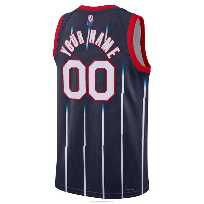 NBA 0F6D3446 Houston Rockets Nike azul marino Swingman camiseta personalizada