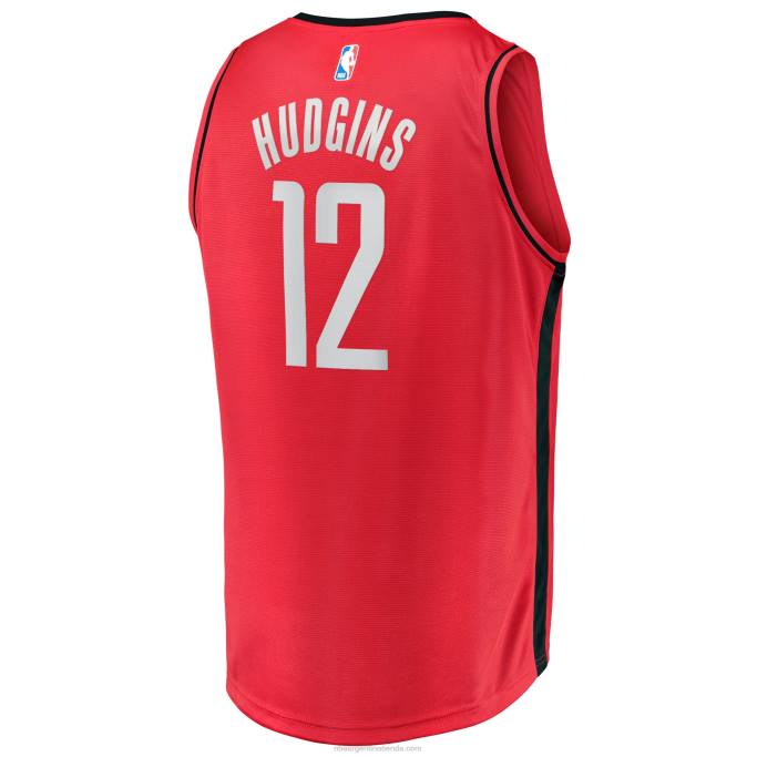 NBA 0F6D3468 houston cohetes trevor hudgins rojo fast break player jersey
