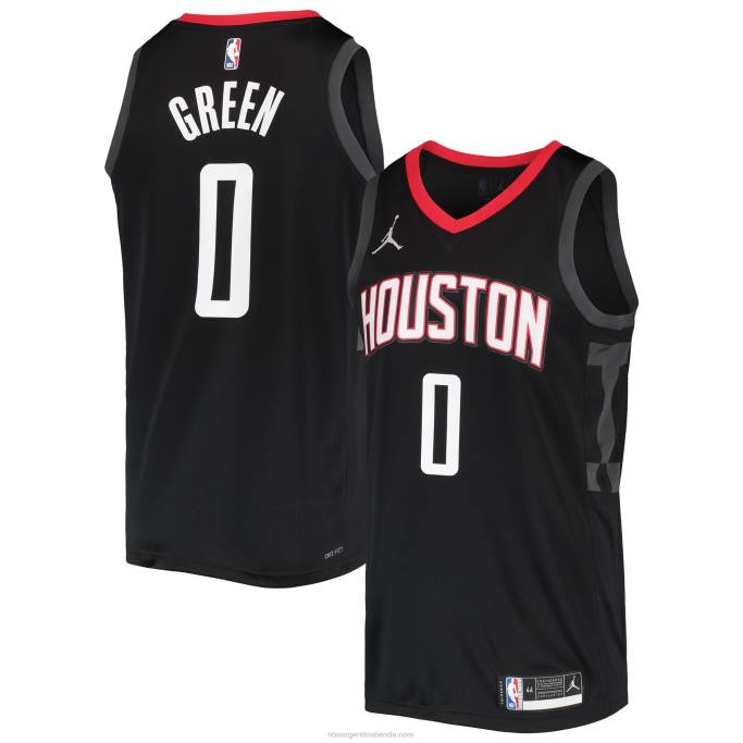 NBA 0F6D4325 Camiseta Houston Rockets Jalen Green Jordan Brand Black Swingman