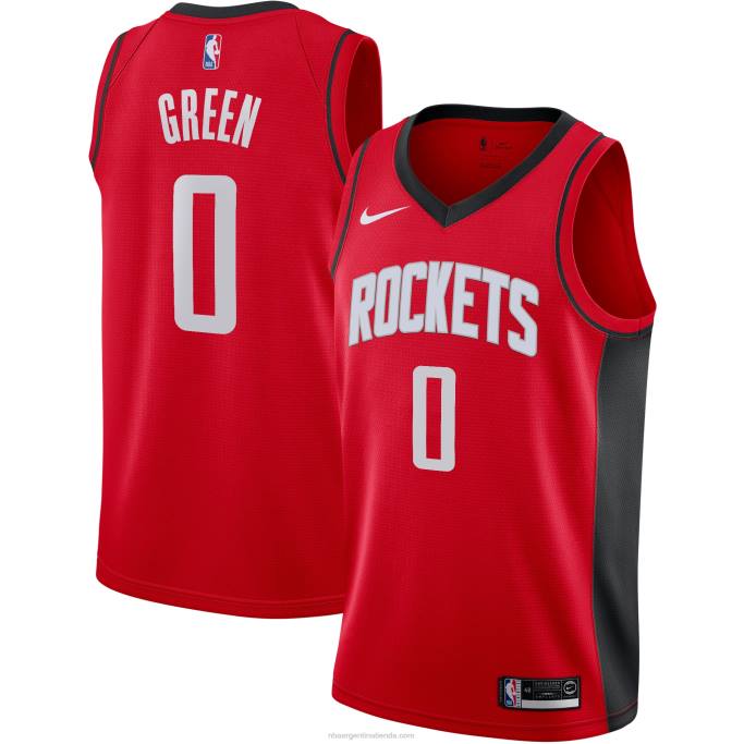 NBA 0F6D5618 Camiseta Houston Rockets Jalen Verde Nike Rojo 2021 Draft Primera Ronda Swingman