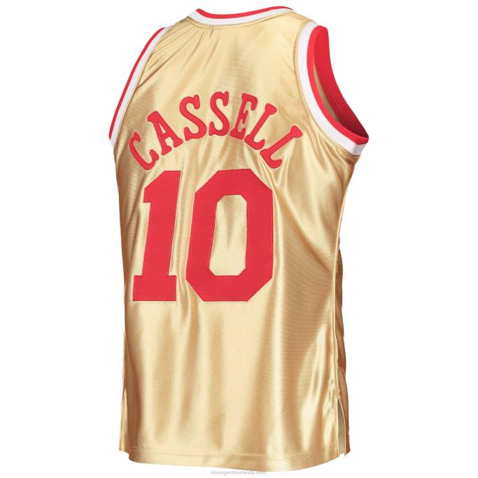 NBA 0F6D6931 houston cohetes sam cassell oro 75 aniversario 1993-94 hardwood classics swingman jersey