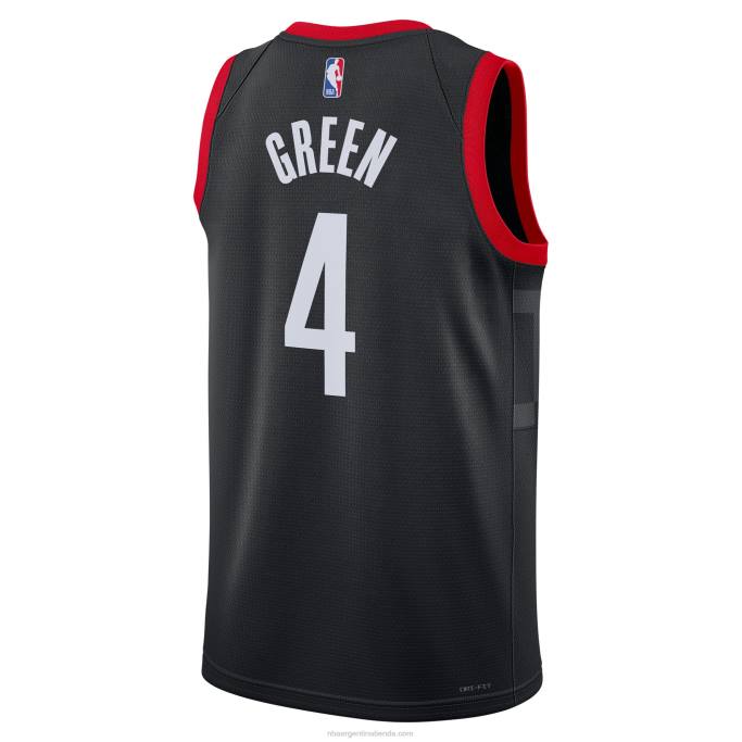 NBA 0F6D990 Camiseta Houston Rockets Jalen Green Jordan Brand Black Swingman
