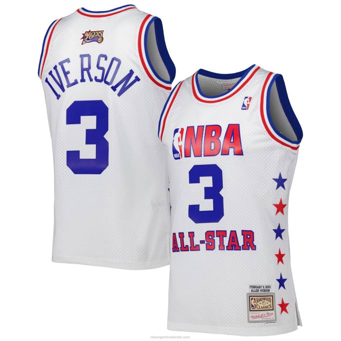 NBA 0F6D191 conferencia este allen iverson mitchell & ness blanco 2003 all star game swingman jersey