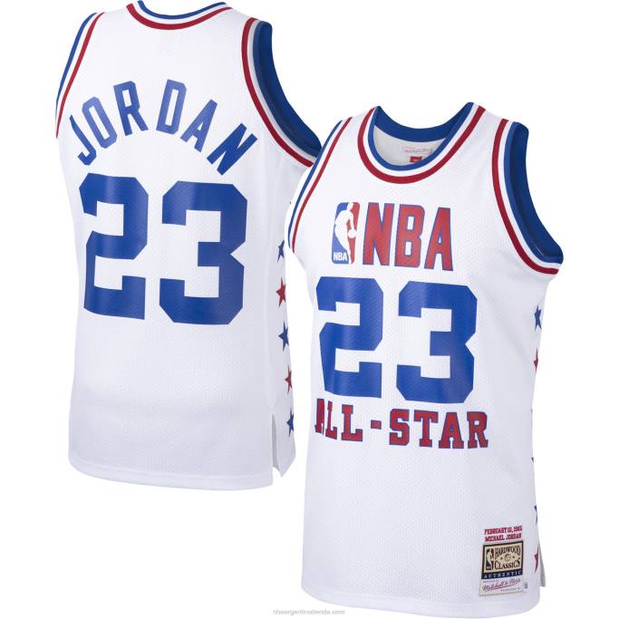 NBA 0F6D2099 conferencia este michael jordan mitchell & ness blanco 1985 all-star game auténtico jersey
