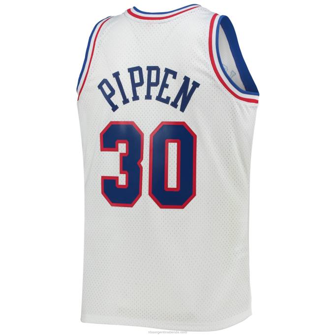 NBA 0F6D4820 conferencia del este scottie pippen white hardwood classics 199game swingman jersey