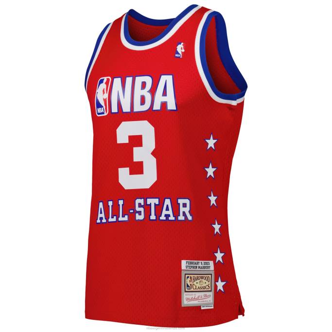 NBA 0F6D4794 conferencia occidental stephon marbury mitchell & ness rojo 2003 all star game swingman jersey