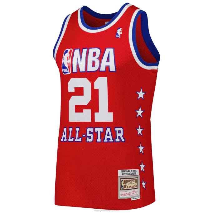 NBA 0F6D624 conferencia occidental kevin garnett mitchell & ness rojo 2003 all star game swingman jersey