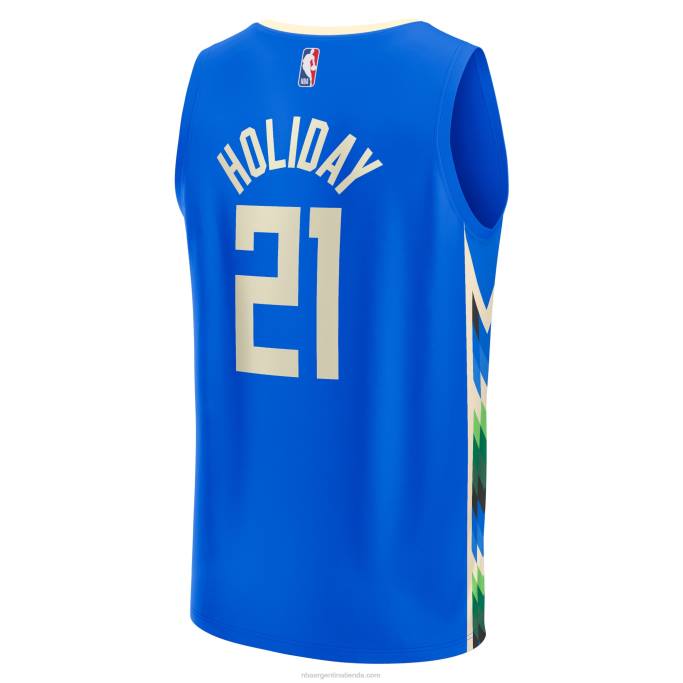 NBA 0F6D1385 milwaukee bucks jrue vacaciones real fastbreak jersey