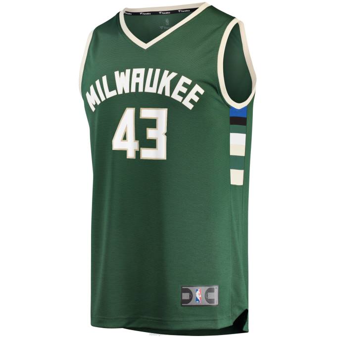 NBA 0F6D1948 milwaukee bucks thanasis antetokounmpo hunter green fast break replica jugador jersey