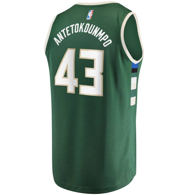 NBA 0F6D1948 milwaukee bucks thanasis antetokounmpo hunter green fast break replica jugador jersey