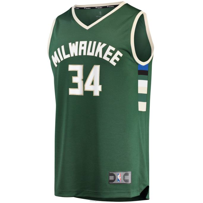 NBA 0F6D46 milwaukee bucks giannis antetokounmpo cazador verde fast break replica jugador jersey