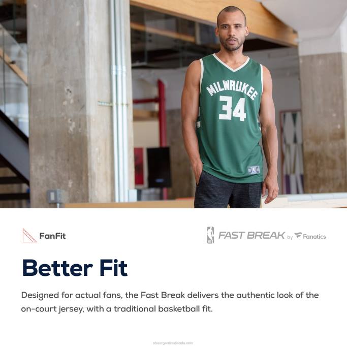 NBA 0F6D510 camiseta réplica personalizada de los milwaukee bucks hunter green fast break