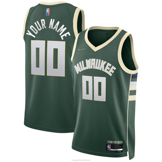 NBA 0F6D5308 camiseta personalizada milwaukee bucks nike hunter verde diamante swingman