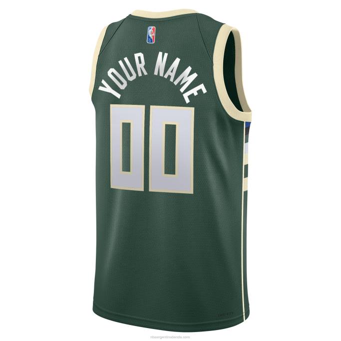 NBA 0F6D5308 camiseta personalizada milwaukee bucks nike hunter verde diamante swingman