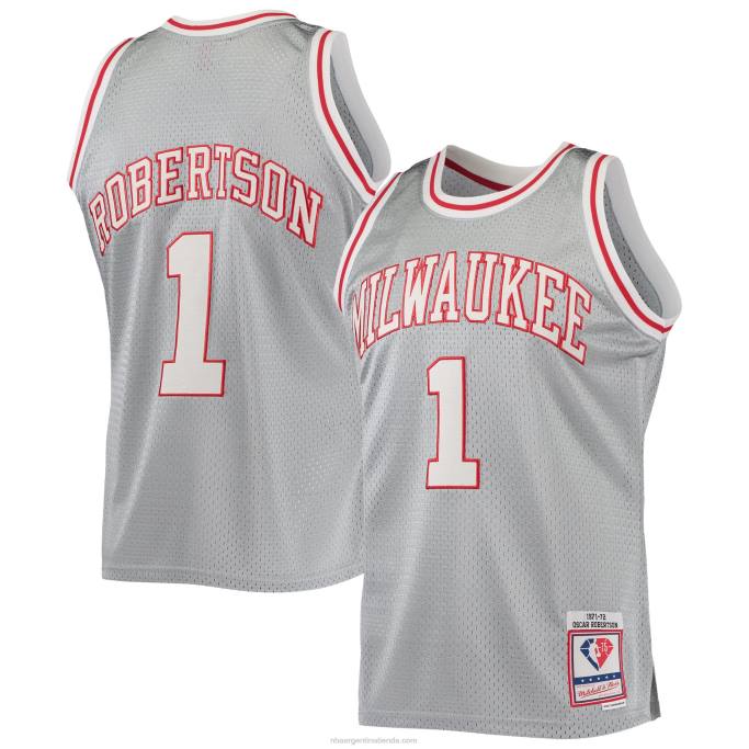 NBA 0F6D5846 milwaukee bucks oscar robertson plata 75 aniversario 1971-72 hardwood classics swingman jersey