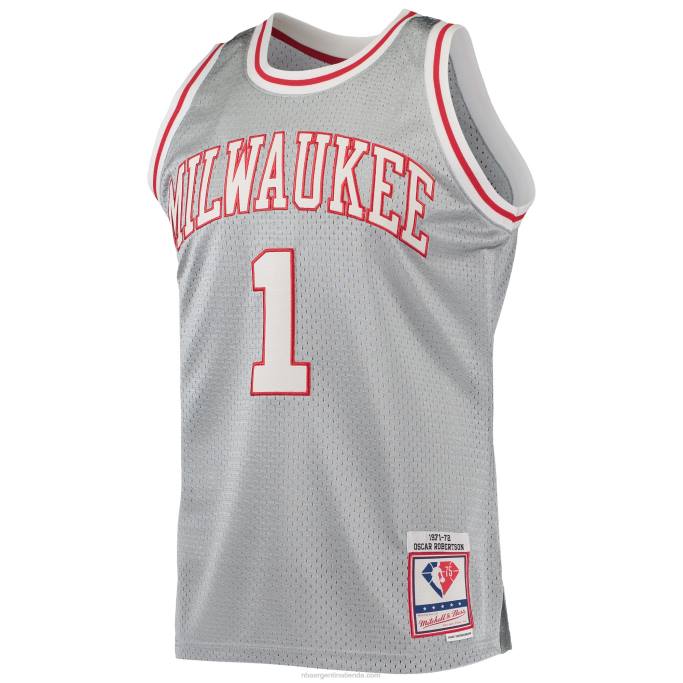 NBA 0F6D5846 milwaukee bucks oscar robertson plata 75 aniversario 1971-72 hardwood classics swingman jersey