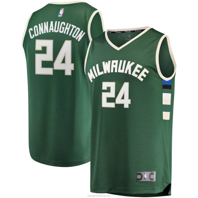 NBA 0F6D5994 milwaukee bucks pat connaughton réplica de camiseta verde cazador fast break
