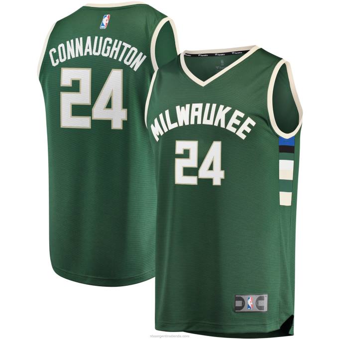 NBA 0F6D5994 milwaukee bucks pat connaughton réplica de camiseta verde cazador fast break