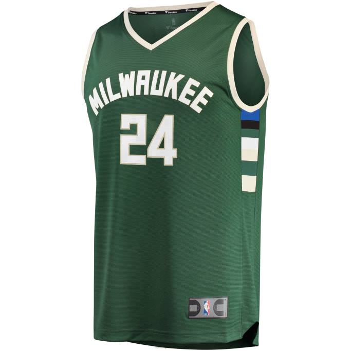 NBA 0F6D5994 milwaukee bucks pat connaughton réplica de camiseta verde cazador fast break