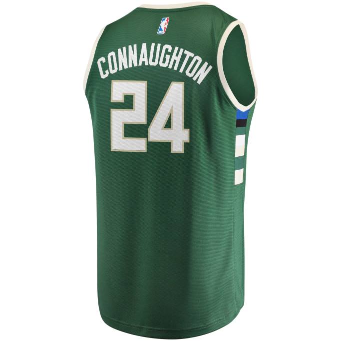 NBA 0F6D5994 milwaukee bucks pat connaughton réplica de camiseta verde cazador fast break