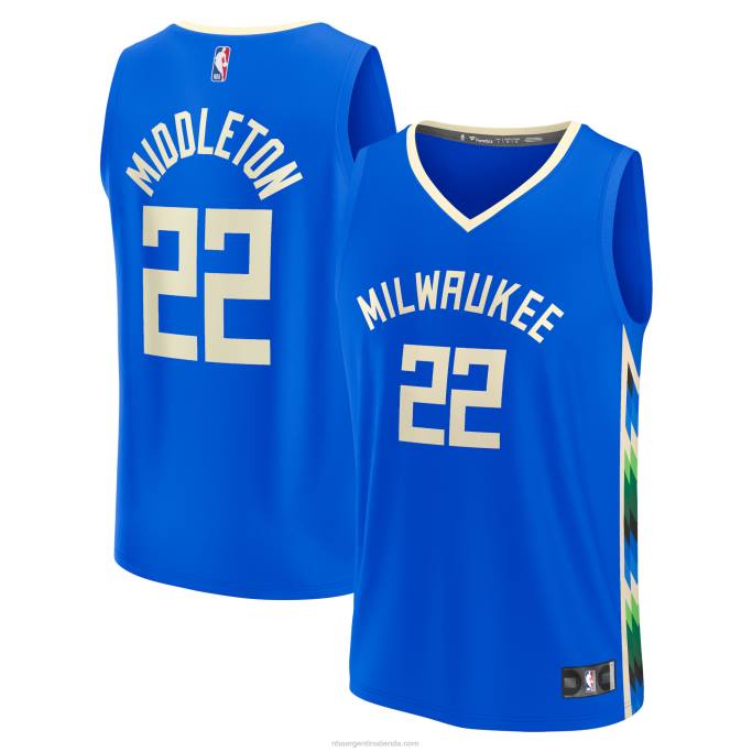 NBA 0F6D6351 jersey milwaukee bucks khris middleton royal fastbreak