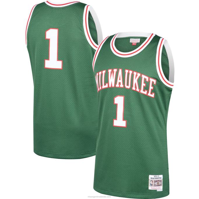 NBA 0F6D6401 milwaukee bucks oscar robertson mitchell & ness green 1970-71 hardwood classics swingman jersey