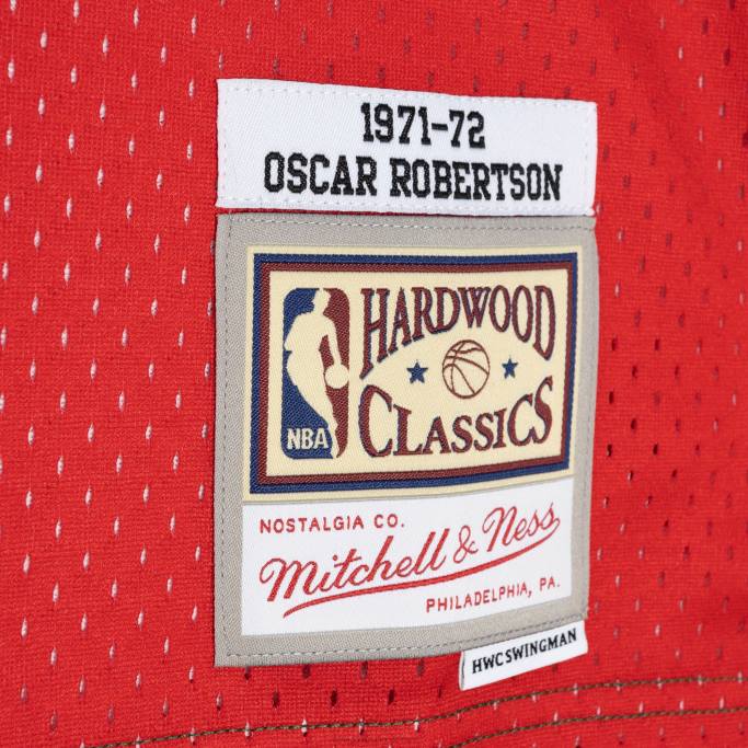 NBA 0F6D7719 camiseta milwaukee bucks oscar robertson green/red hardwood classics 1971-72 split swingman