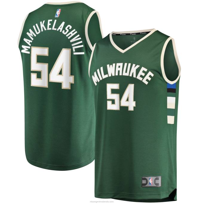 NBA 0F6D8007 milwaukee bucks sandro mamukelashvili réplica de camiseta verde cazador fast break