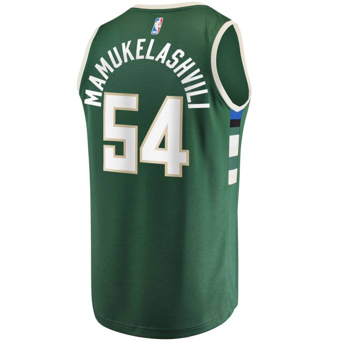 NBA 0F6D8007 milwaukee bucks sandro mamukelashvili réplica de camiseta verde cazador fast break
