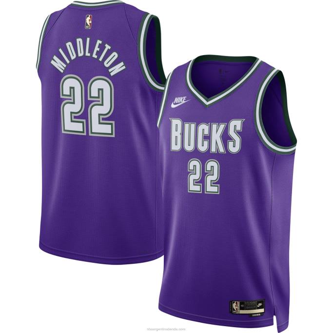 NBA 0F6D8141 milwaukee bucks khris middleton nike púrpura swingman jersey