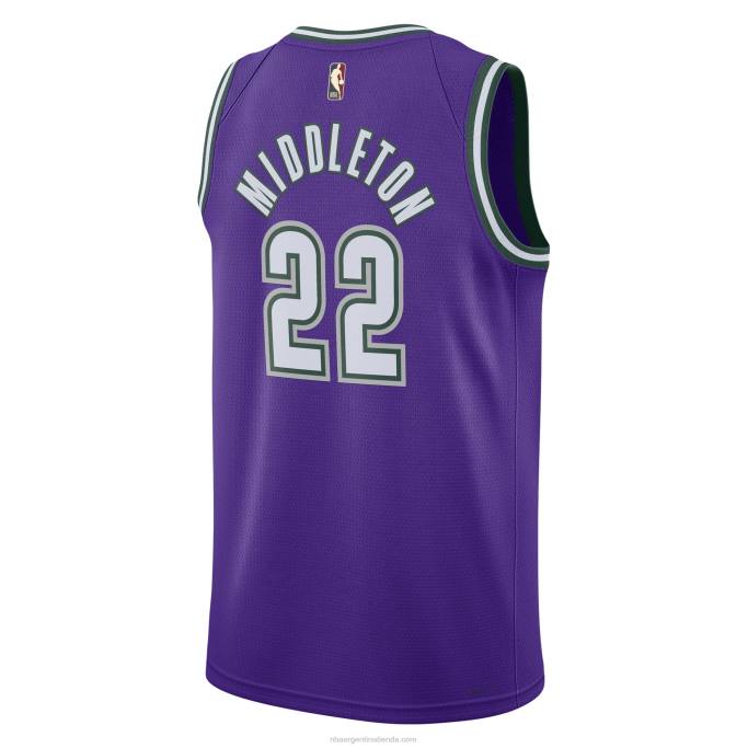 NBA 0F6D8141 milwaukee bucks khris middleton nike púrpura swingman jersey